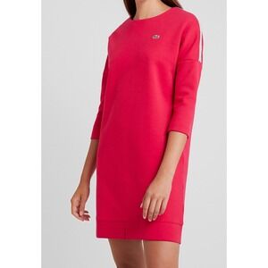 Lacoste Sport Red Oversized Logo Tape Dress‎ Size 40 (M)